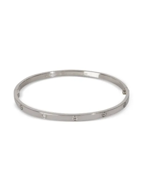 Cartier 18K white gold screw bracelet