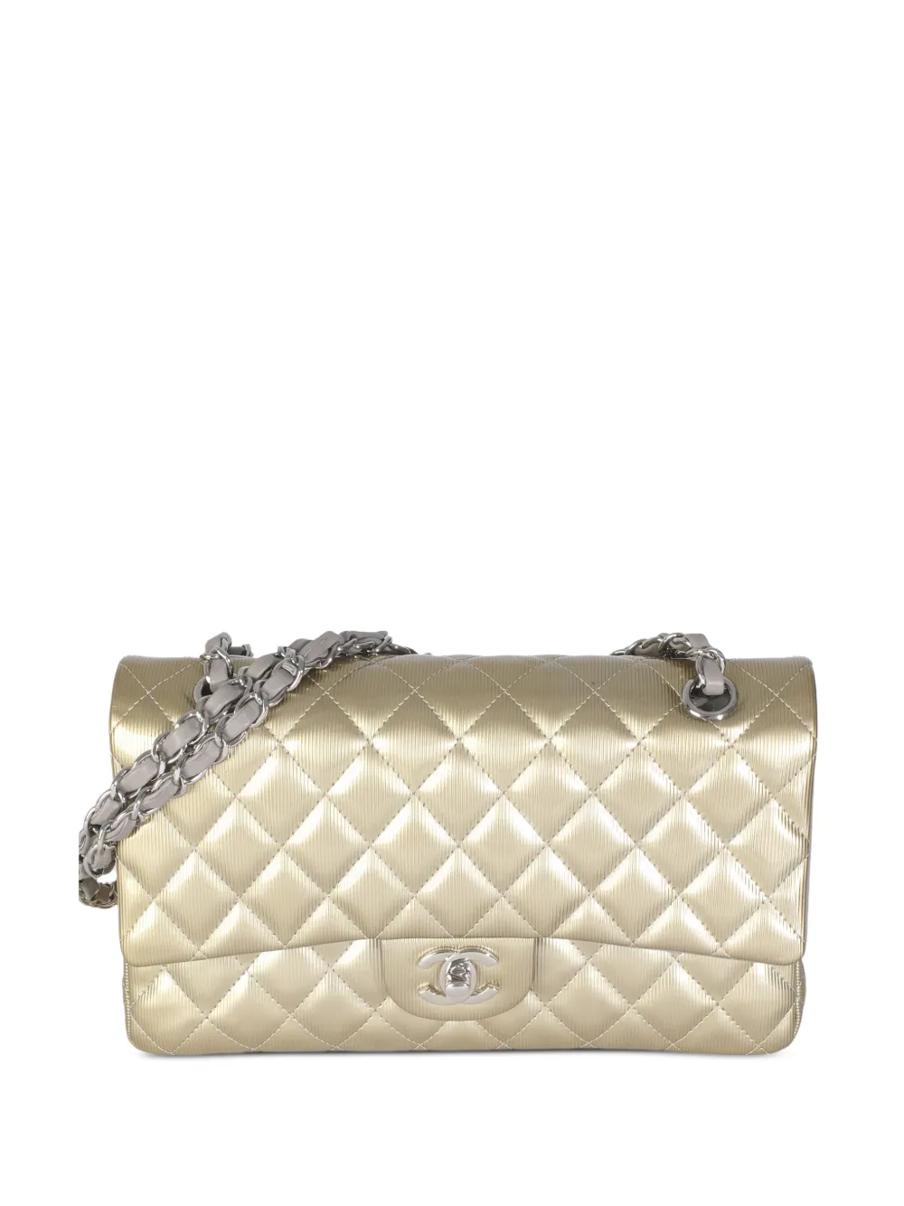 CHANEL Pre-Owned クラシック マトラッセ ショルダーバッグ M - ゴールドトーン CHANEL Pre-Owned クラシック マトラッセ ショルダーバッグ M - ゴールドトーン