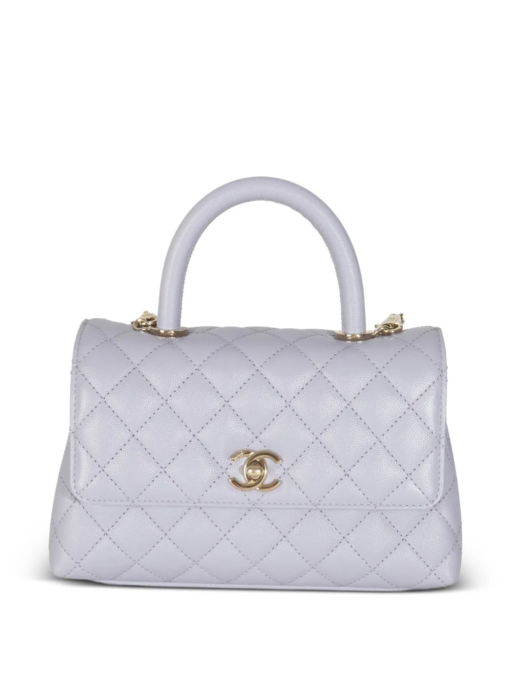 CHANEL Pre-Owned 2021 mini quilted Coco bag - パープル CHANEL Pre-Owned 2021 mini quilted Coco bag - パープル