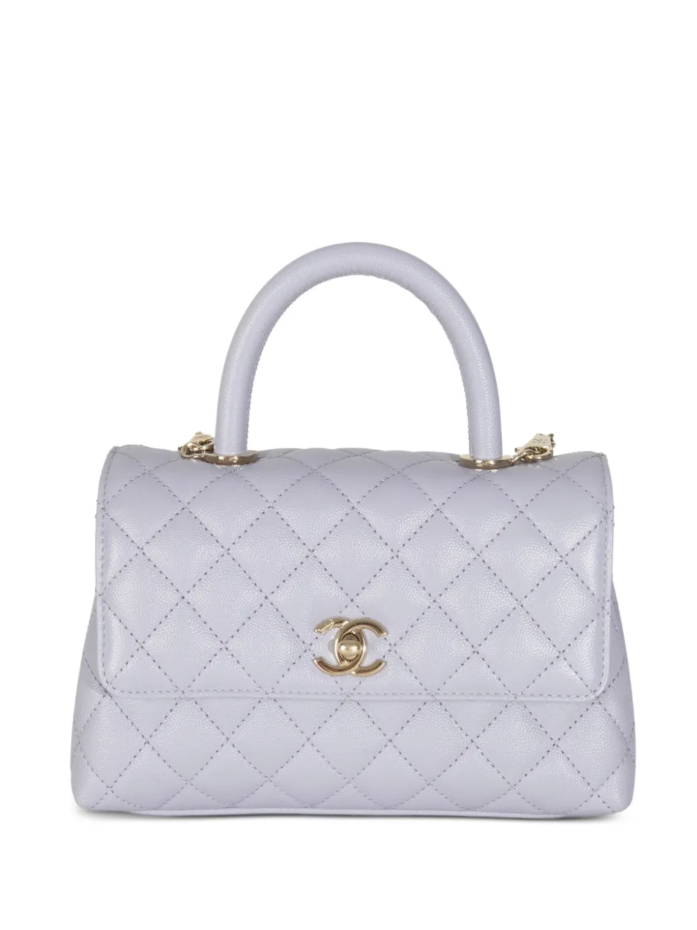 CHANEL Pre-Owned 2021 キルティング ココマーク バッグ ミニ - パープル CHANEL Pre-Owned 2021 キルティング ココマーク バッグ ミニ - パープル