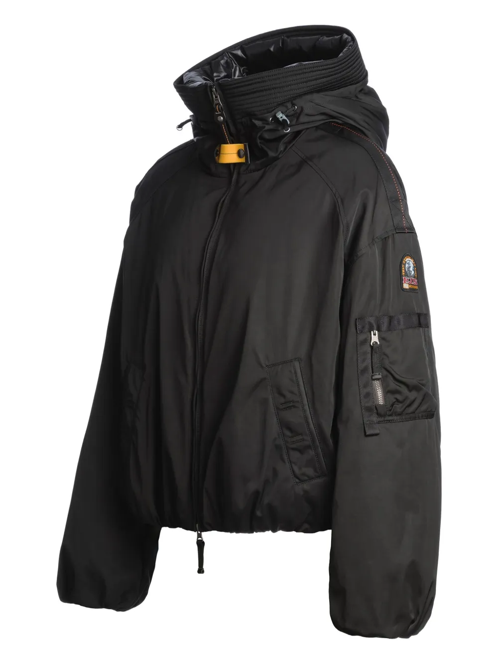 Parajumpers Hooded Drawstring Jacket In Black