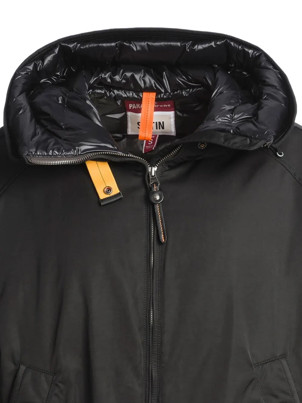 Parajumpers Hooded Drawstring Jacket In Black