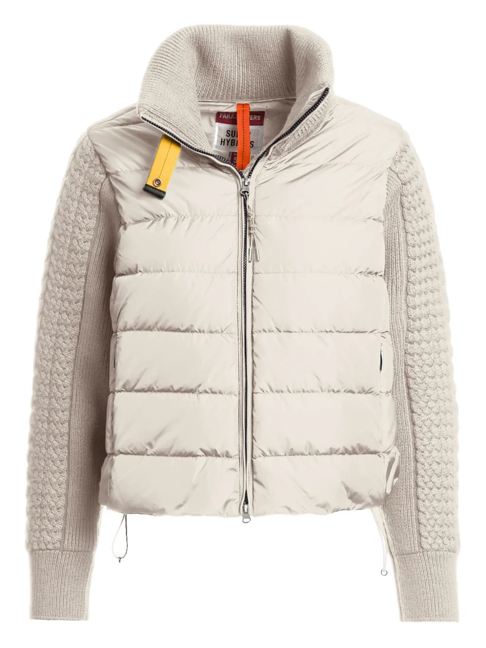 Parajumpers Gewatteerd jack met gebreide mouwen Beige