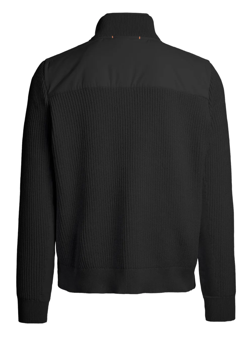 Parajumpers Zorba Ribbed-sleeve Zip-front Jacket In Black