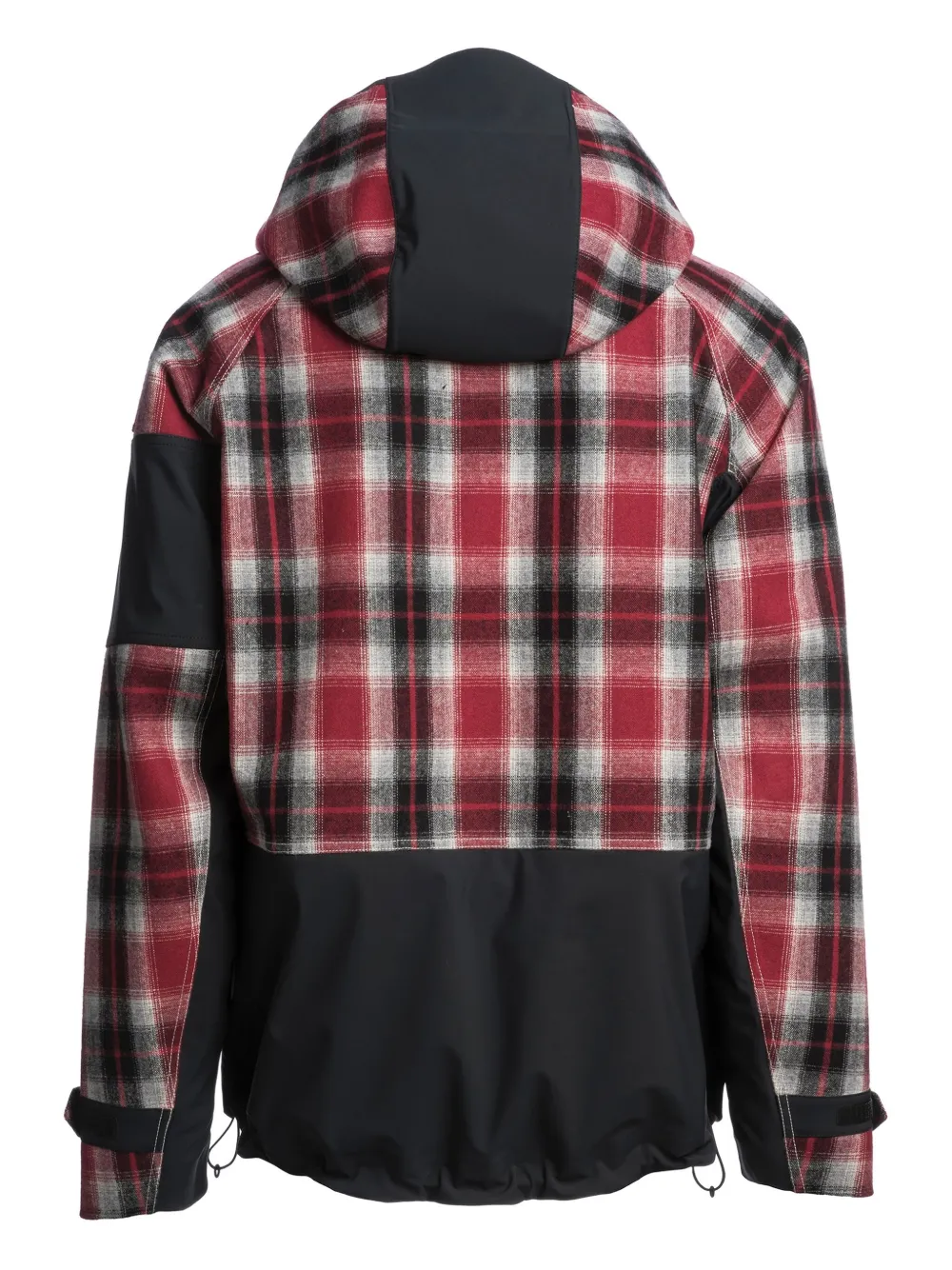 Parajumpers Plaid-panel Hooded Jacket In Purple