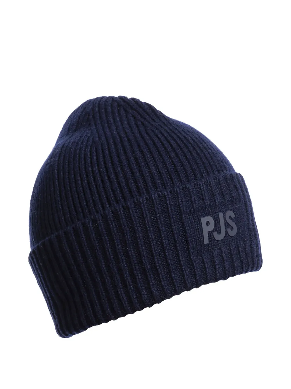 Parajumpers Ribbed Logo Beanie In Blue