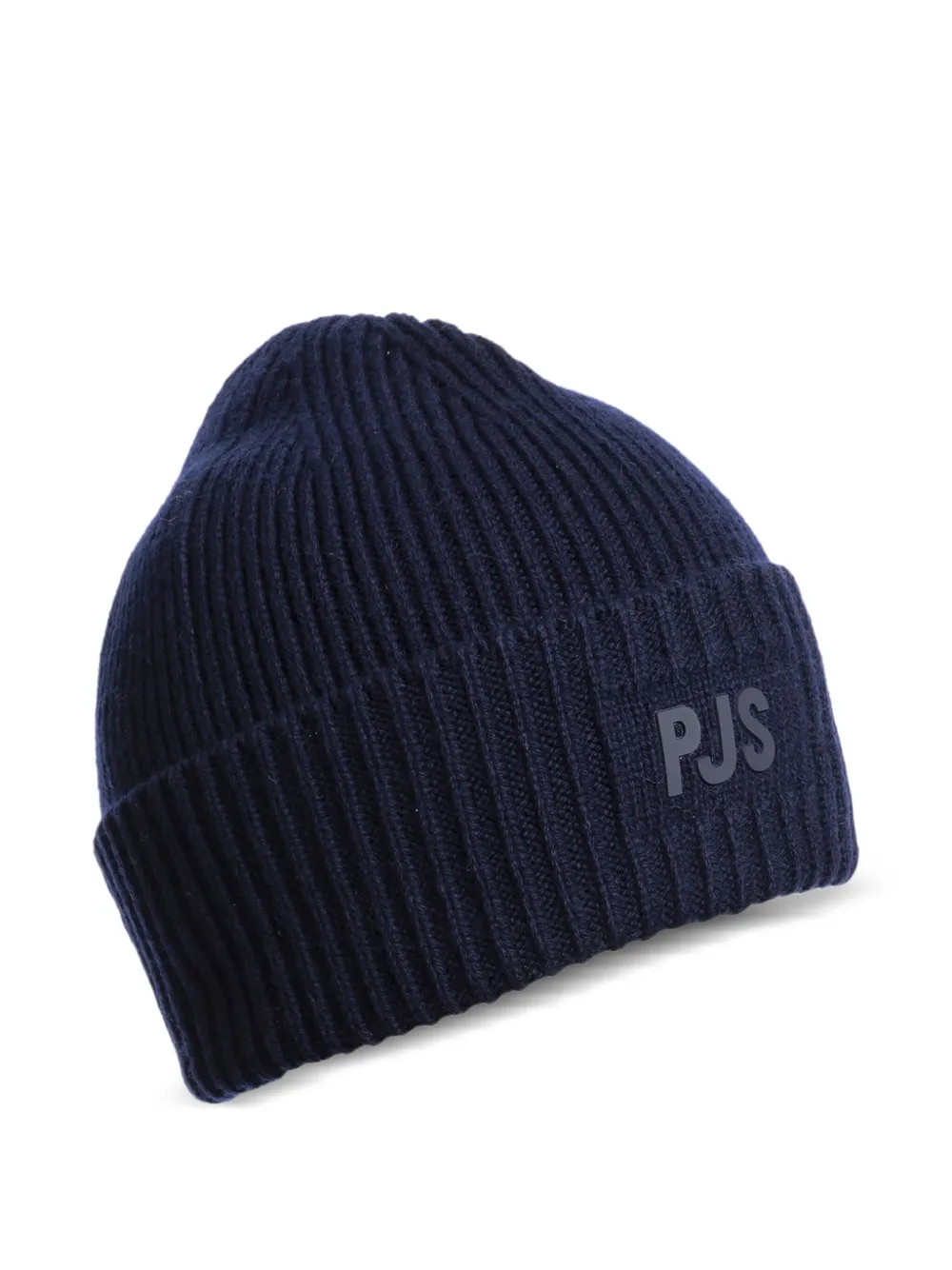 Parajumpers Ribbed Logo Beanie In Blue