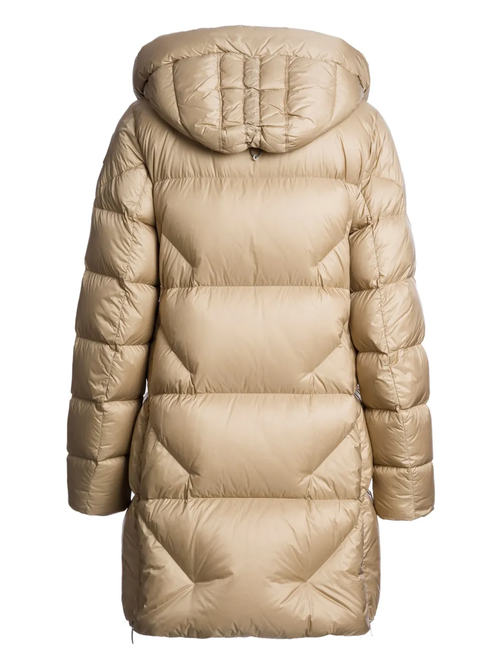 Parajumpers Janet Hooded Zipper Down Jacket In Brown