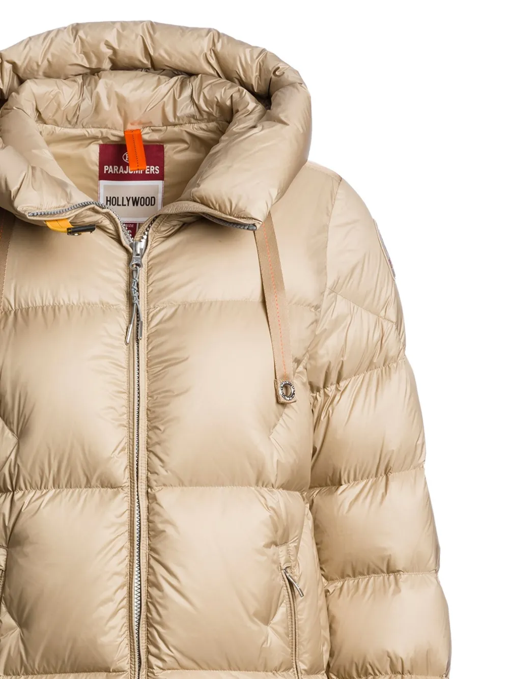 Parajumpers Janet Hooded Zipper Down Jacket In Brown