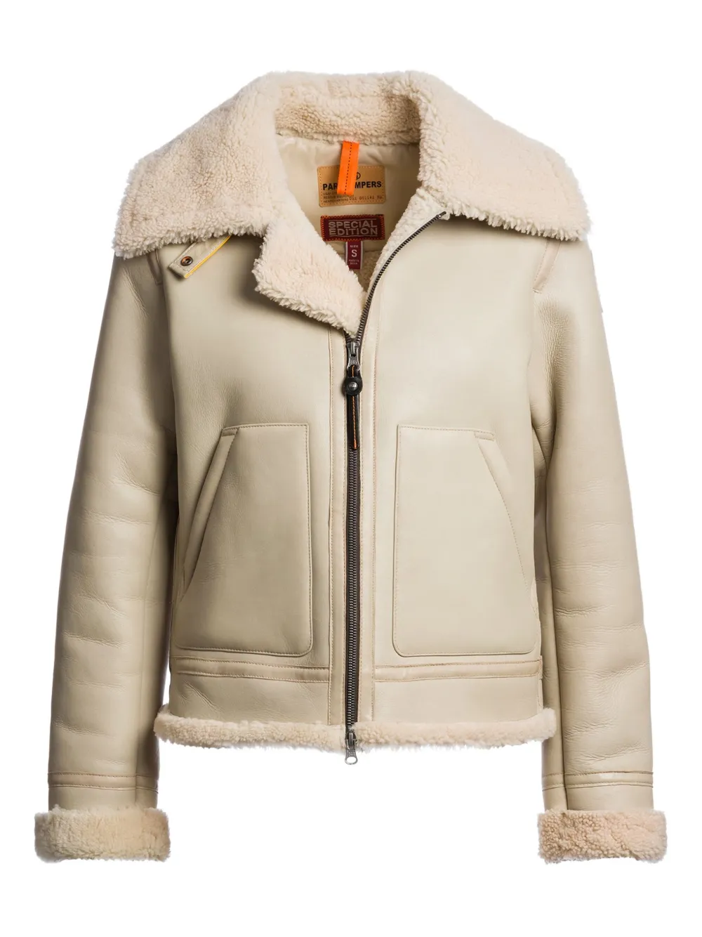 Parajumpers Gialean shearling-collar zip jacket | Neutrals | Image 1
