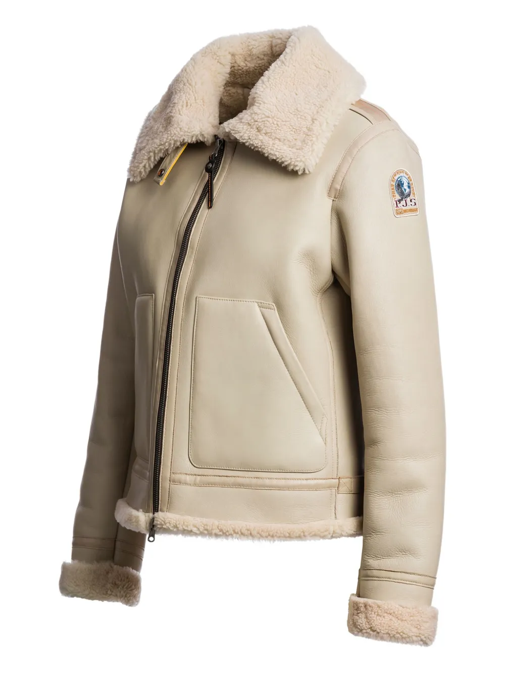Parajumpers Gialean Shearling-collar Zip Jacket In Neutral