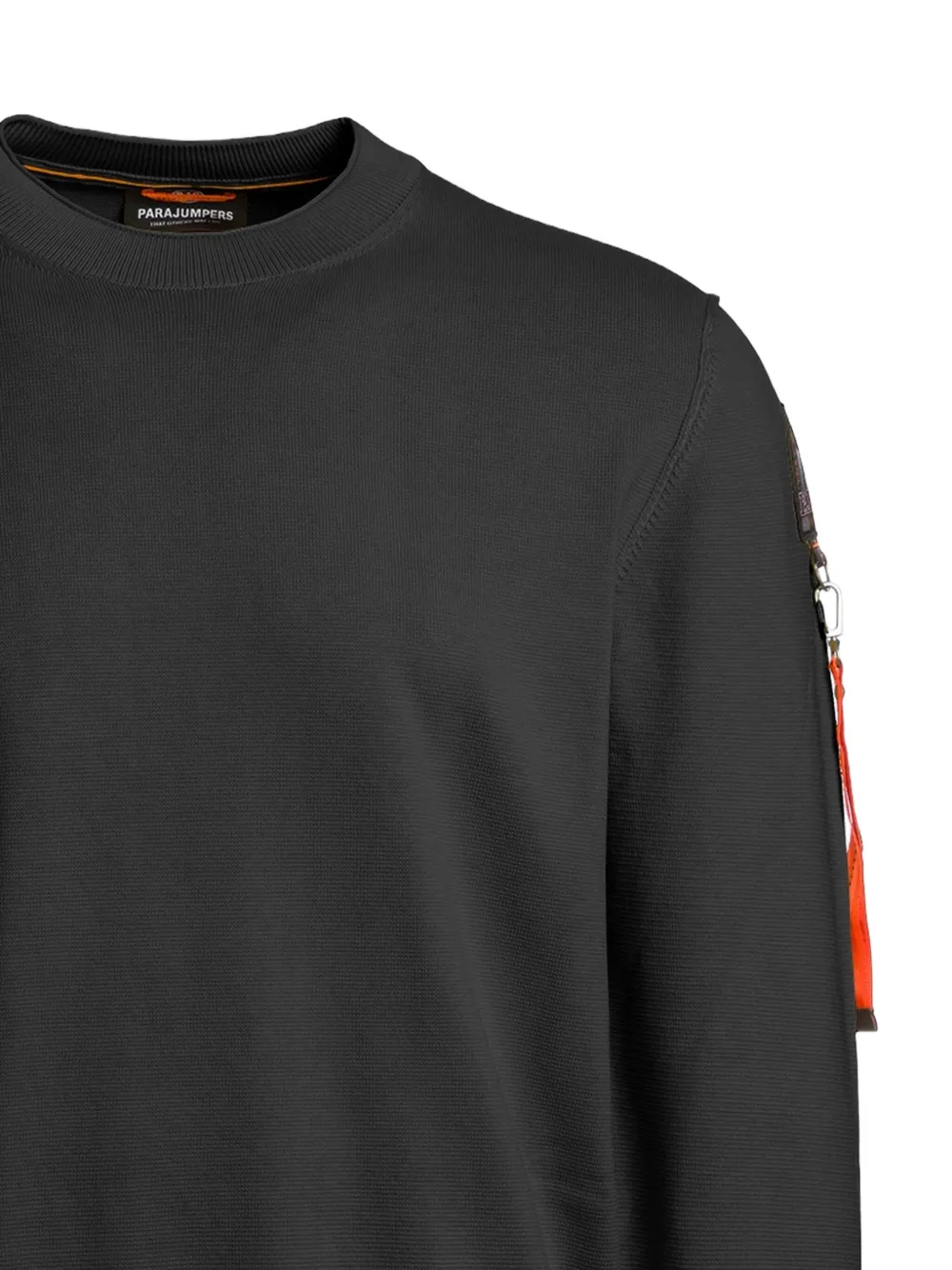 Parajumpers Crewneck Sweatshirt With Diagonal Back Structure In Black