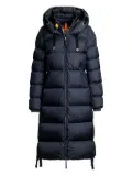Parajumpers Panda hooded long puffer coat - Blue