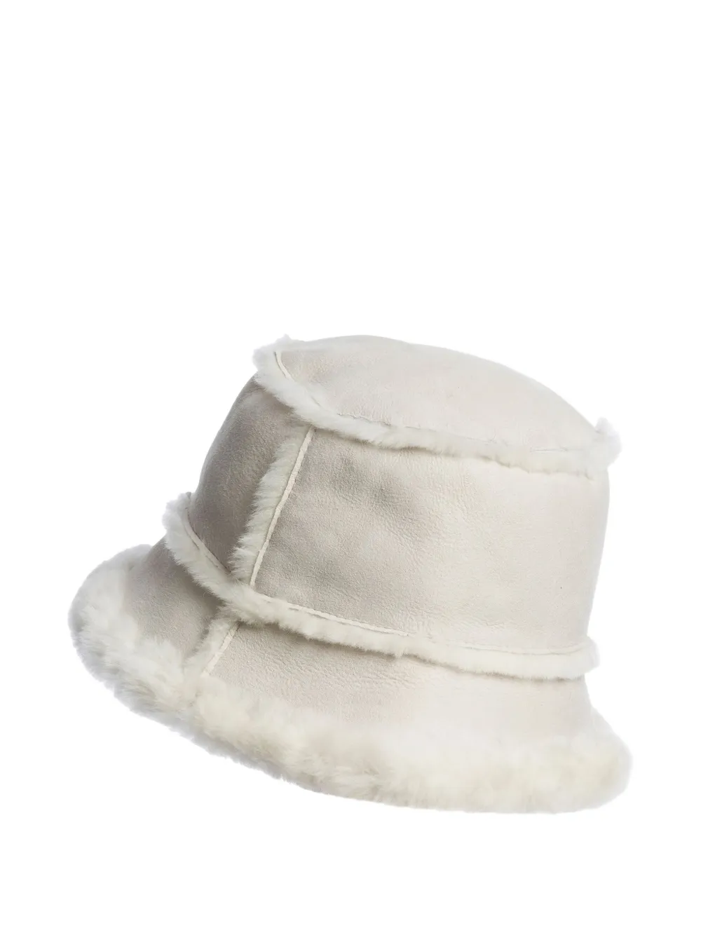 Parajumpers Shearling-trimmed Bucket Hat In White