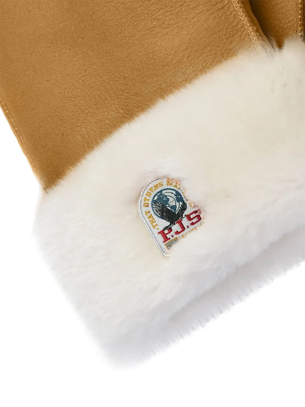 Parajumpers Sheepskin Fur-trimmed Mittens In Brown