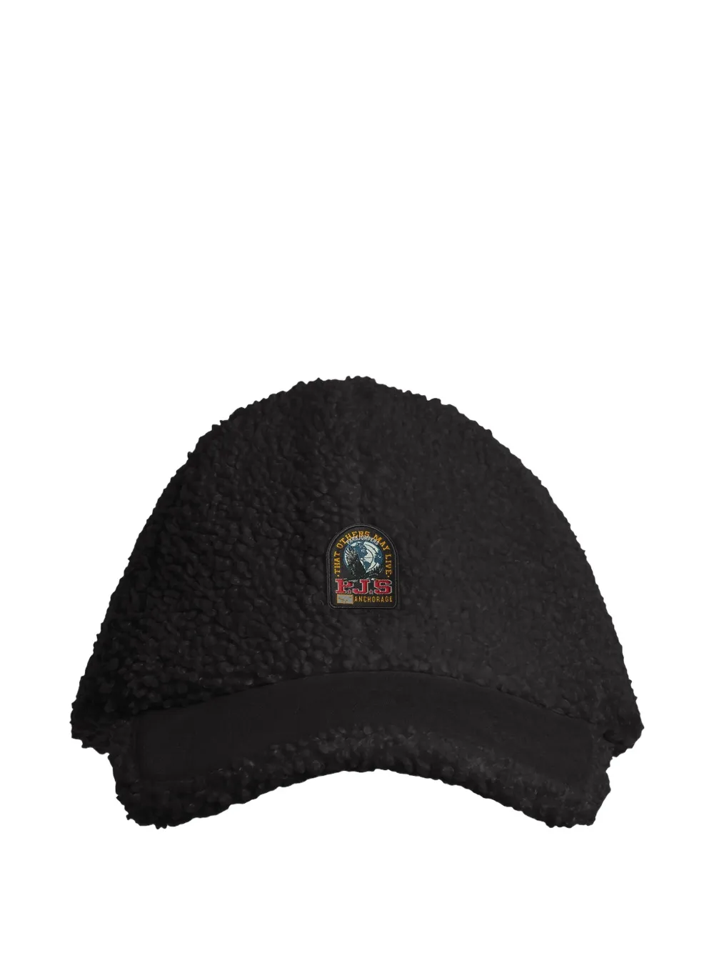 Parajumpers Fleece Logo-patch Cap In Black