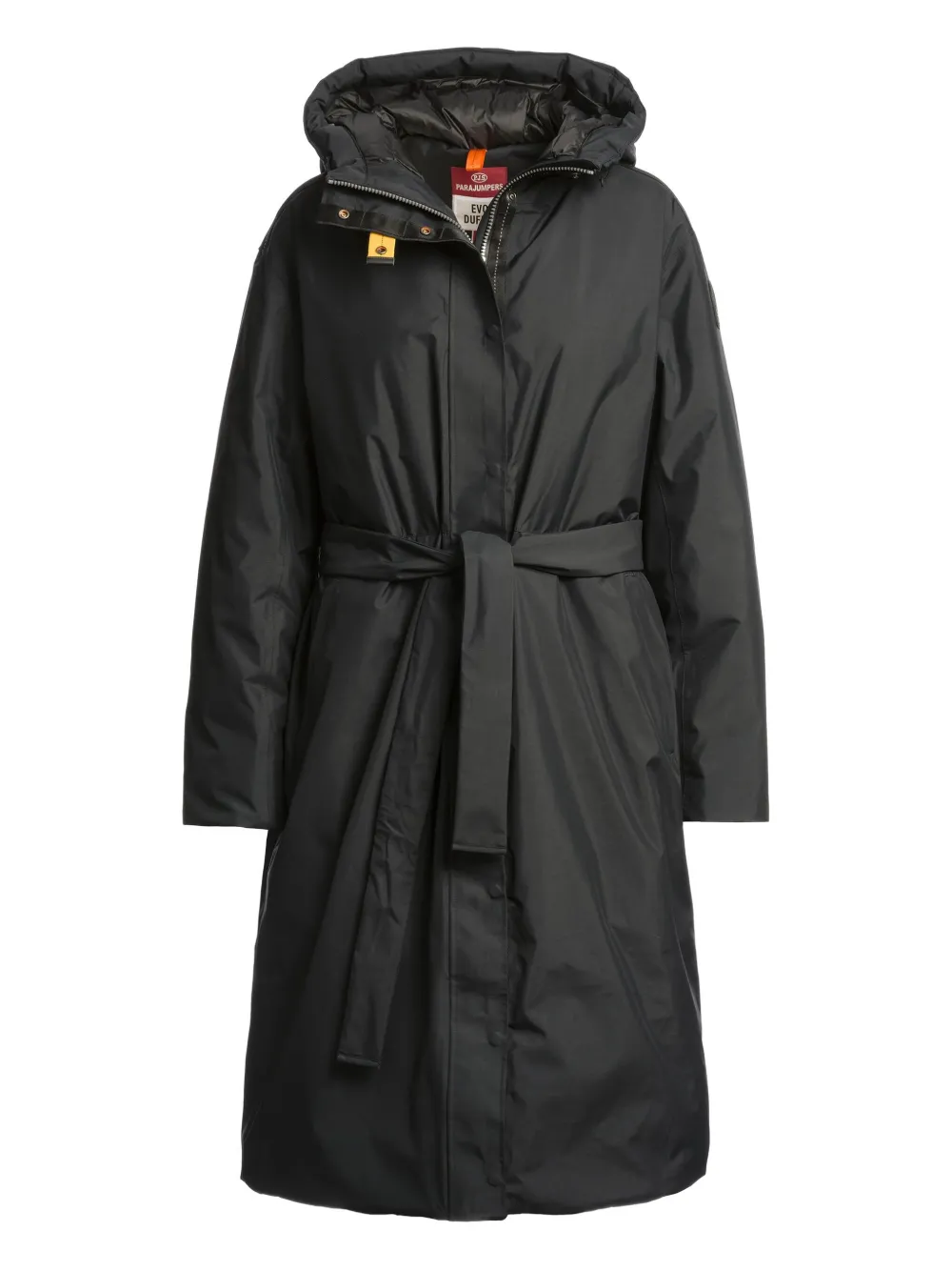 Parajumpers hooded belted coat | Black | Image 1