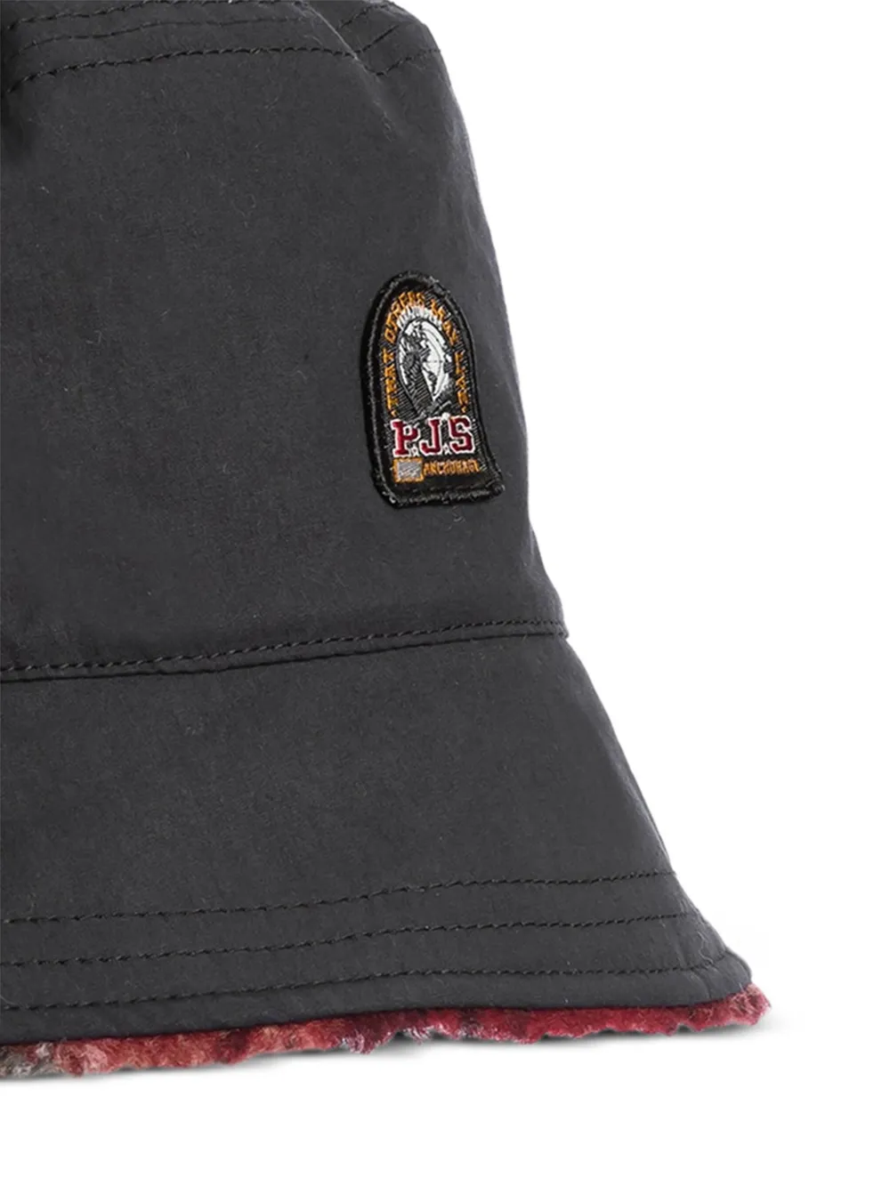 Parajumpers Reversible Plaid Bucket Hat In Gray