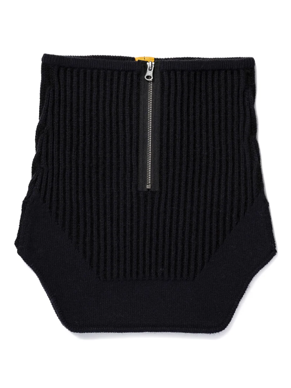 ribbed zip-fastening neck warmer