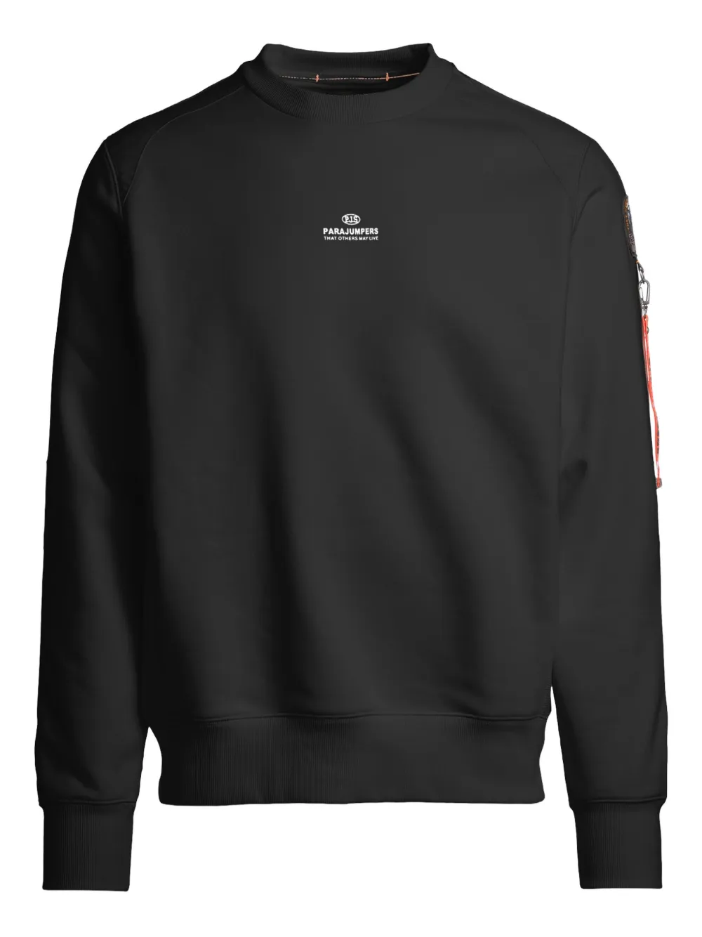Parajumpers Sweater met zak en ronde hals Zwart