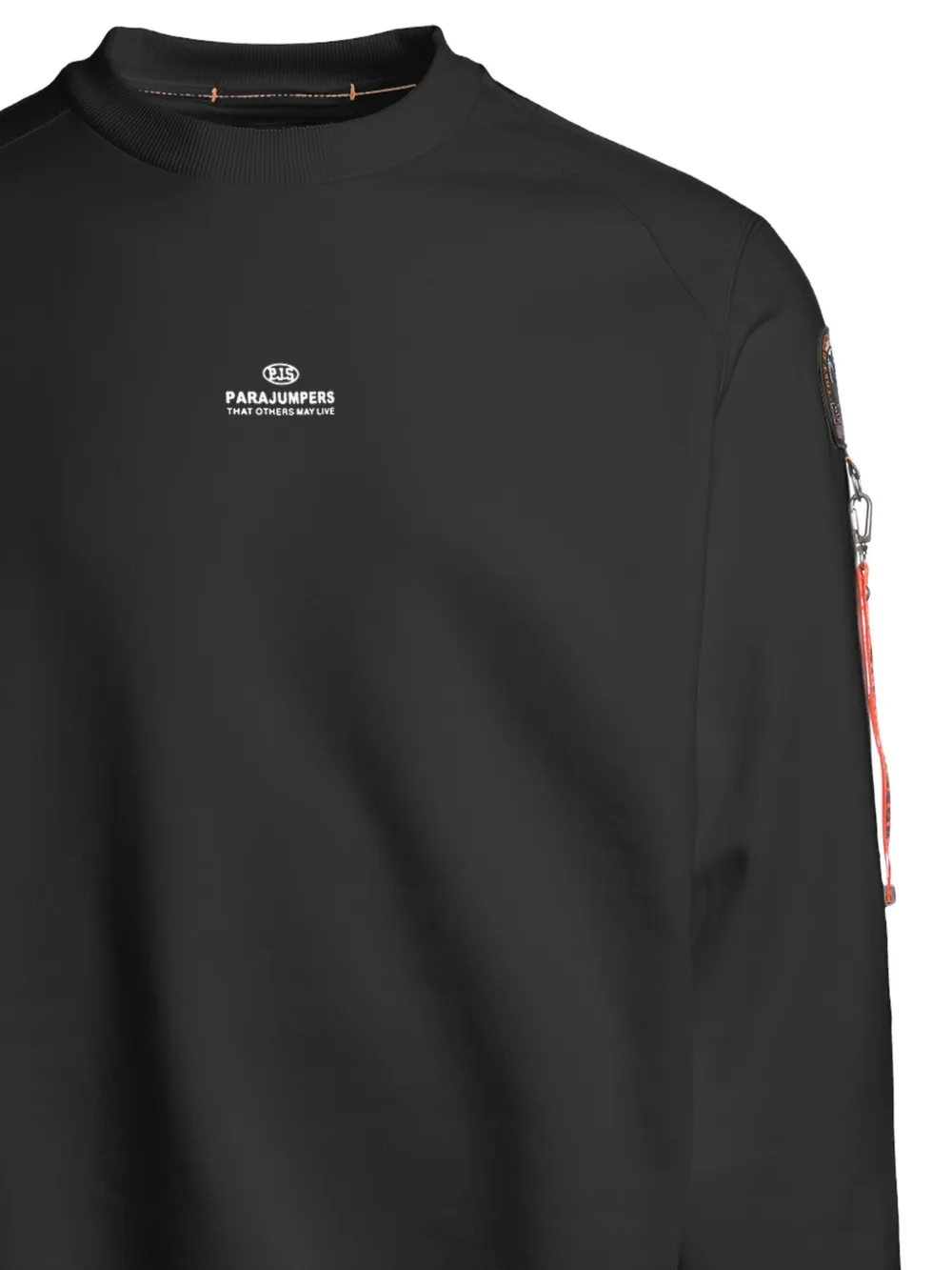 Parajumpers Sweater met zak en ronde hals Zwart