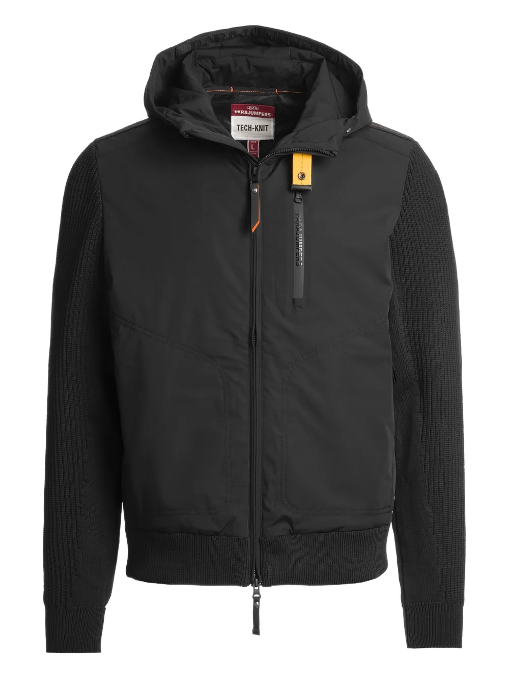 Parajumpers hooded ribbed-knit jacket | Black | Image 1