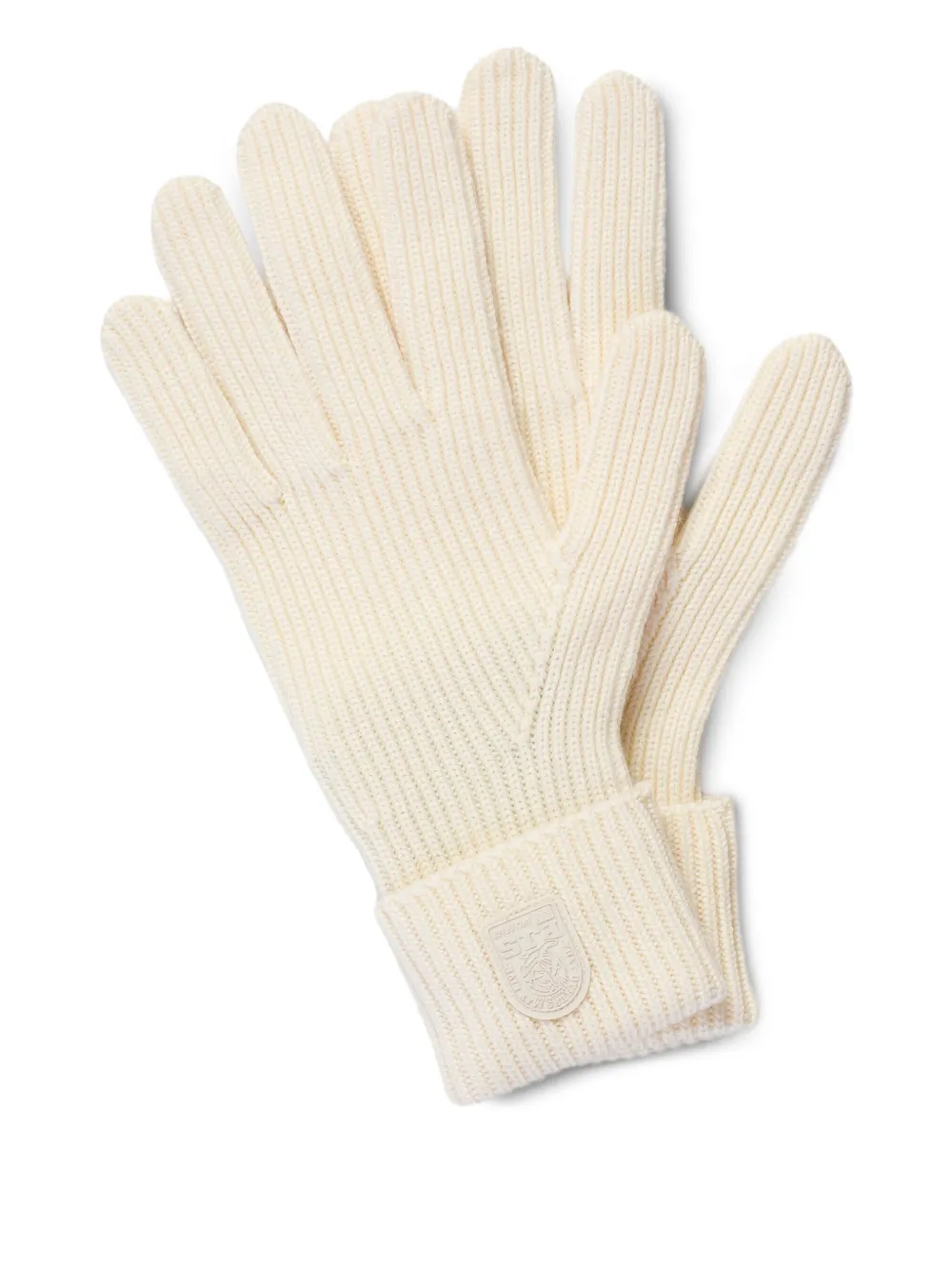 Parajumpers Handschoenen van merinowol met geribbelde manchetten - Wit