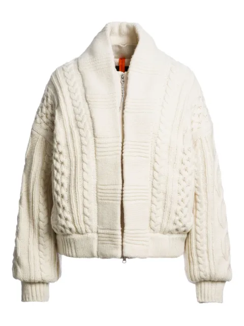 Parajumpers cable-knit zip-front cardigan