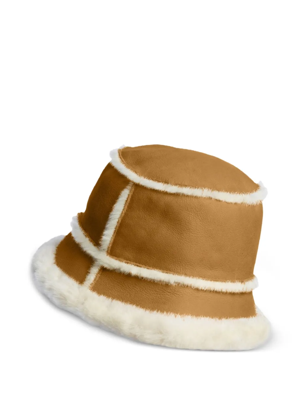Parajumpers Shearling-trimmed Bucket Hat In Brown