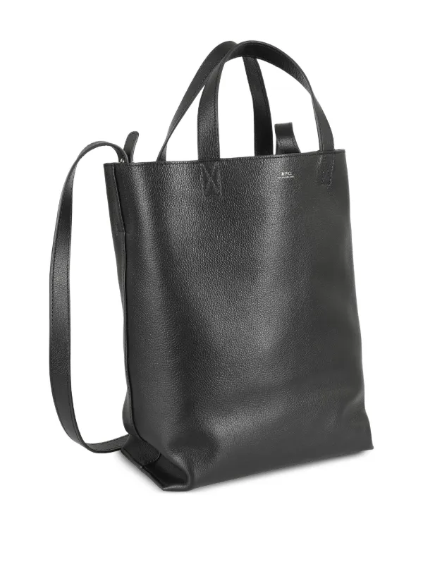 A.P.C. Medium Maiko Leather Tote Bag | Black | FARFETCH