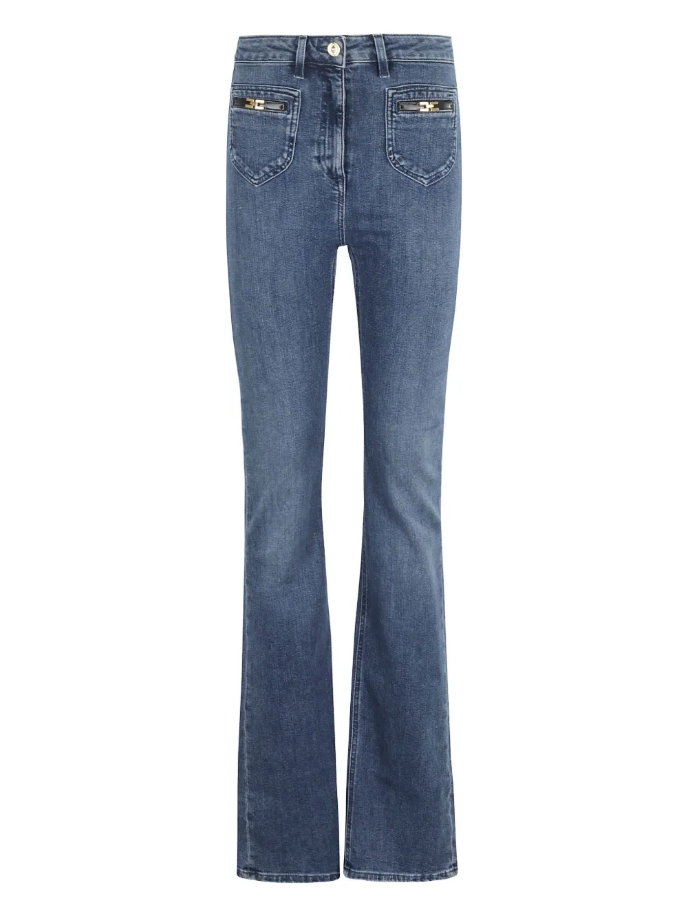 Elisabetta Franchi cotton-blend flared jeans Blauw