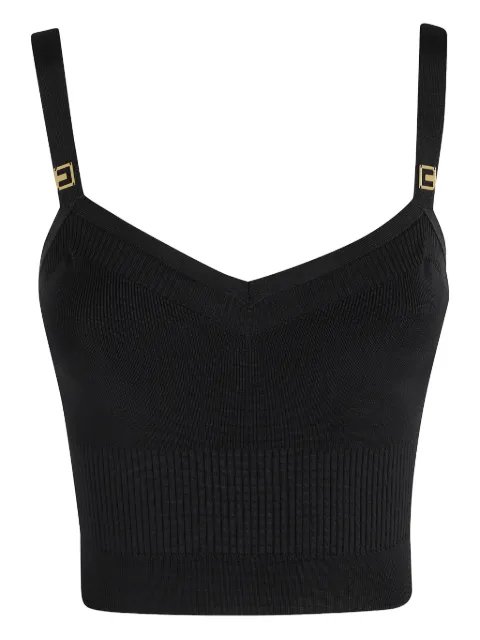 Elisabetta Franchi ribbed V-neck top