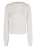 Blumarine scalloped-collar sweater - White