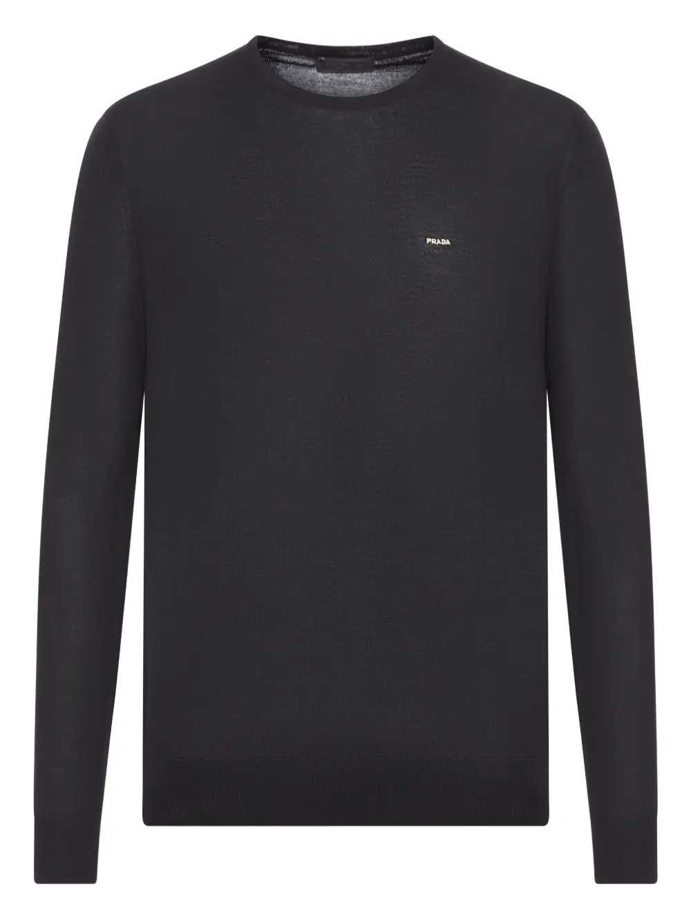 Prada wool crew-neck sweater Zwart