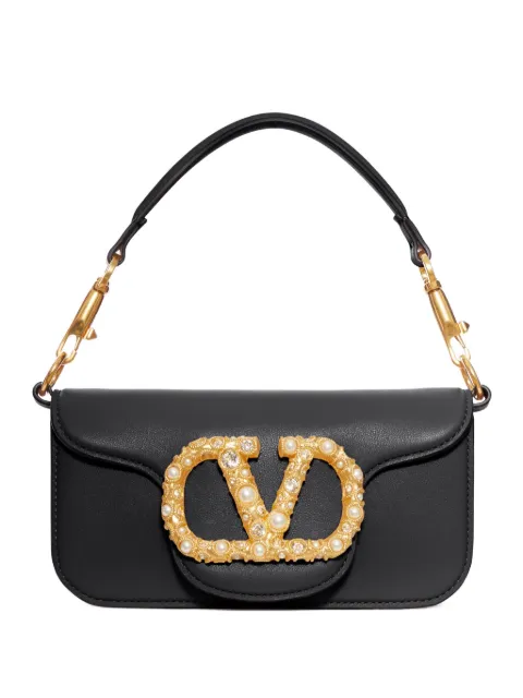 Valentino Garavani VLogo embellished clasp leather shoulder bag