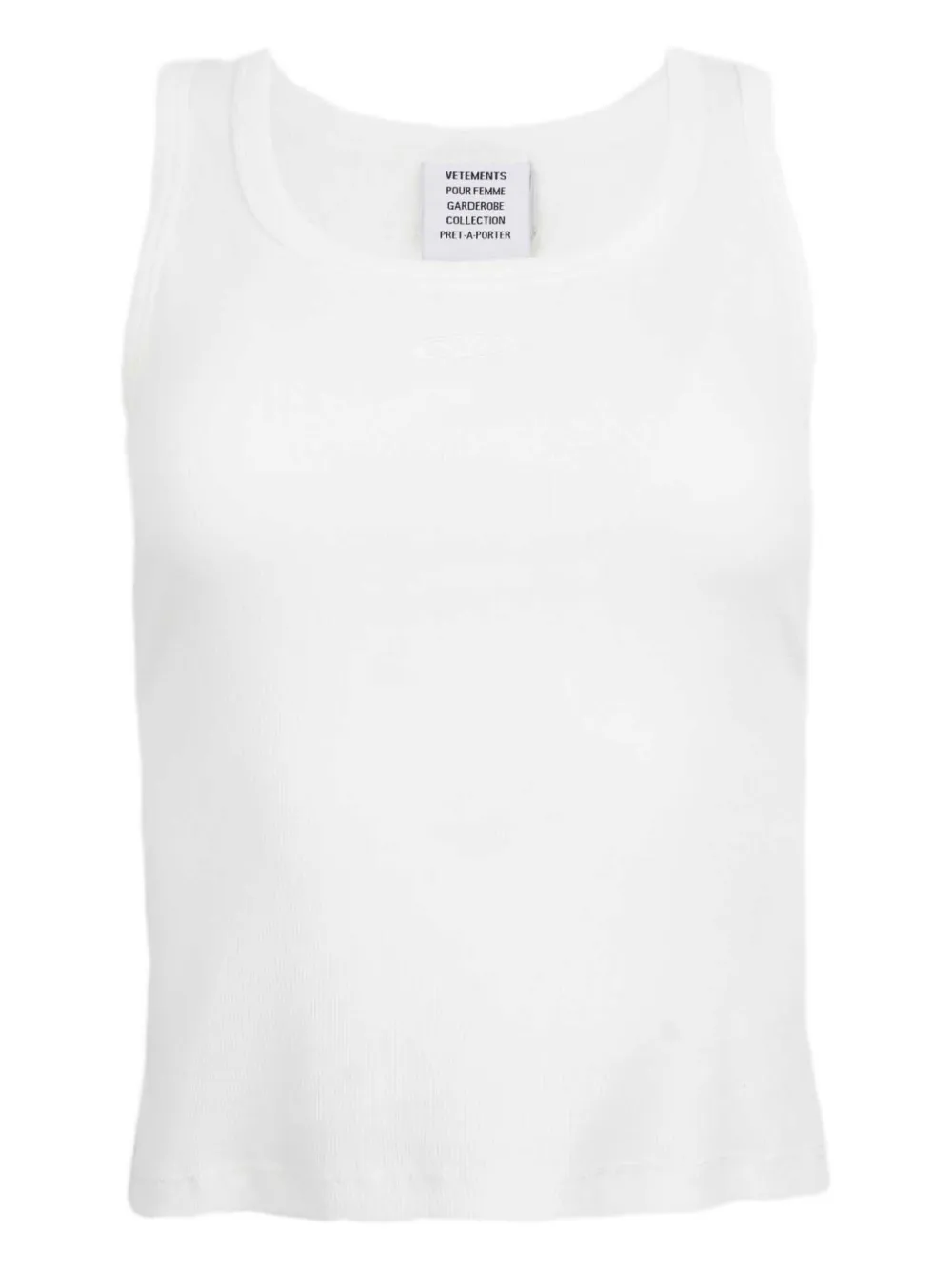 VETEMENTS fine-ribbed tank top | White | Image 1