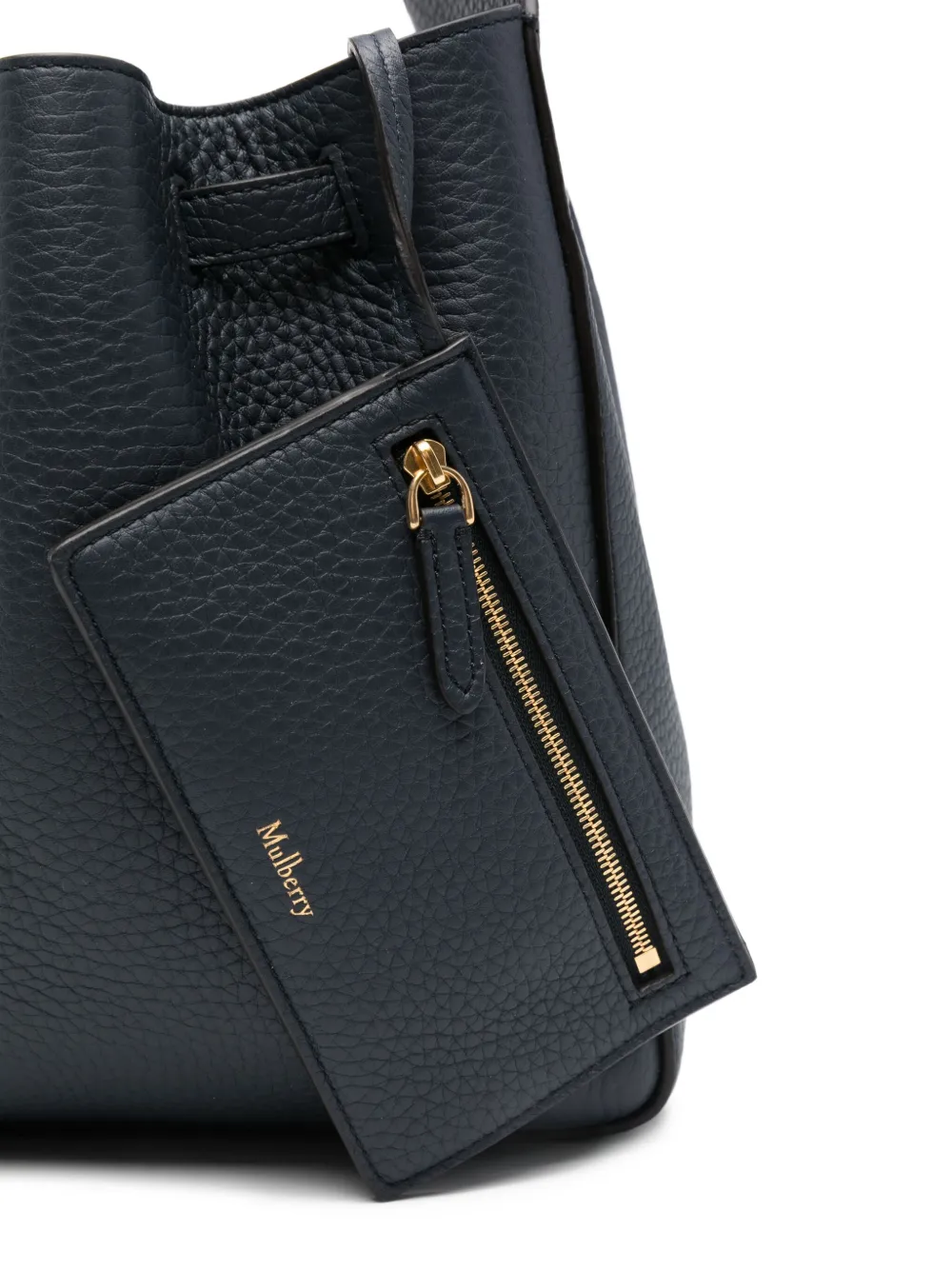 Mulberry Lyra drawstring leather bucket bag Blauw