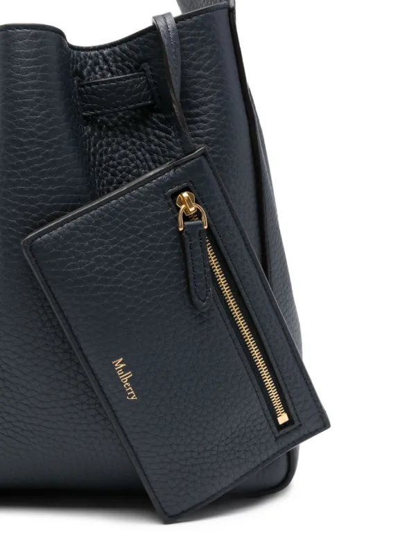 Mulberry Lyra Drawstring Leather Bucket Bag | Blue | FARFETCH