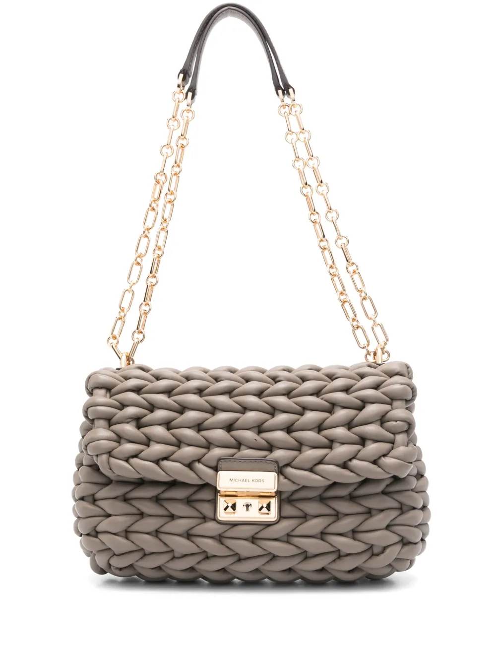Michael Michael Kors braided leather shoulder bag - ニュートラル Michael Michael Kors braided leather shoulder bag - ニュートラル