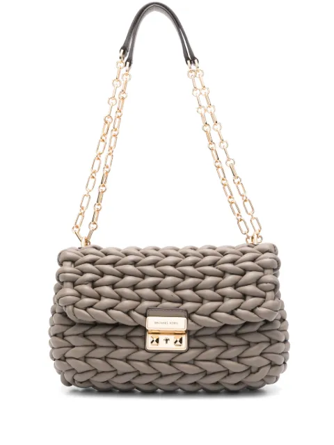 Michael Kors braided leather shoulder bag