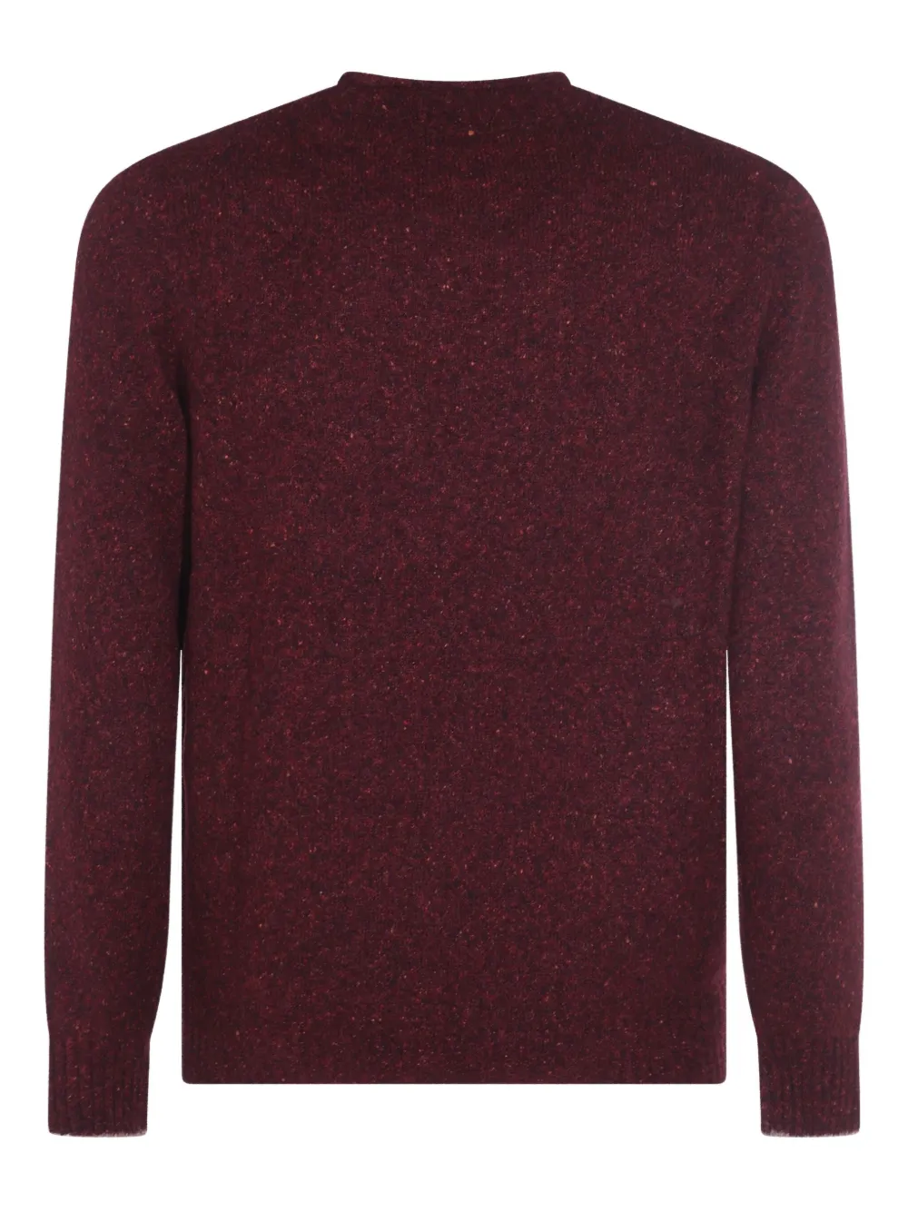 Brunello Cucinelli Gespikkelde trui met ronde hals Rood