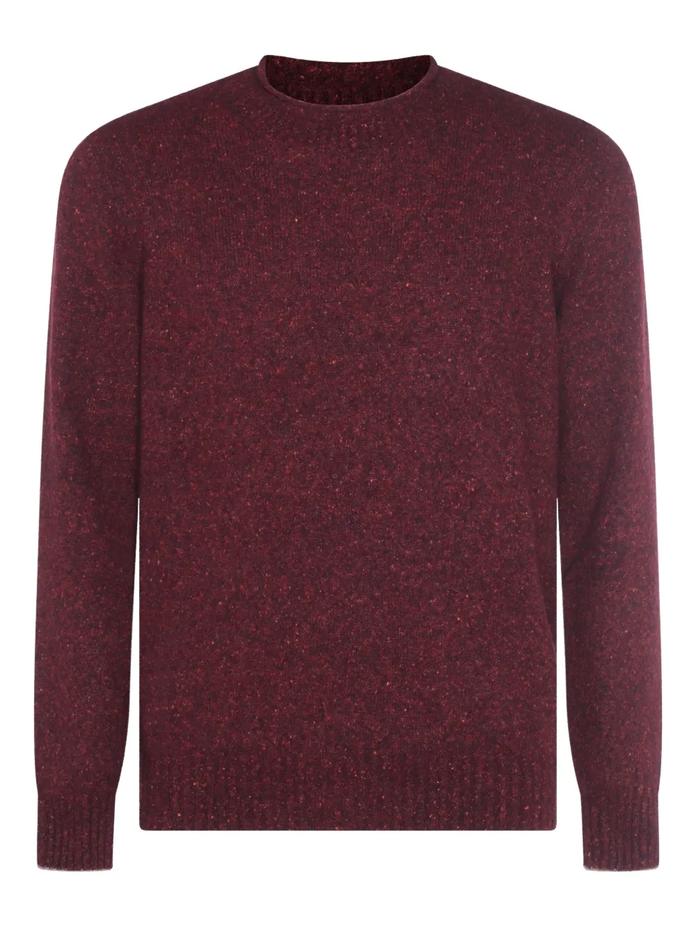 Brunello Cucinelli Gespikkelde trui met ronde hals Rood