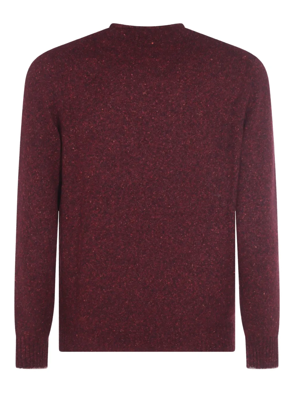 Brunello Cucinelli Gespikkelde trui met ronde hals Rood