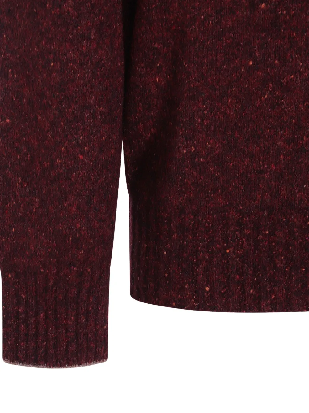 Brunello Cucinelli Gespikkelde trui met ronde hals Rood