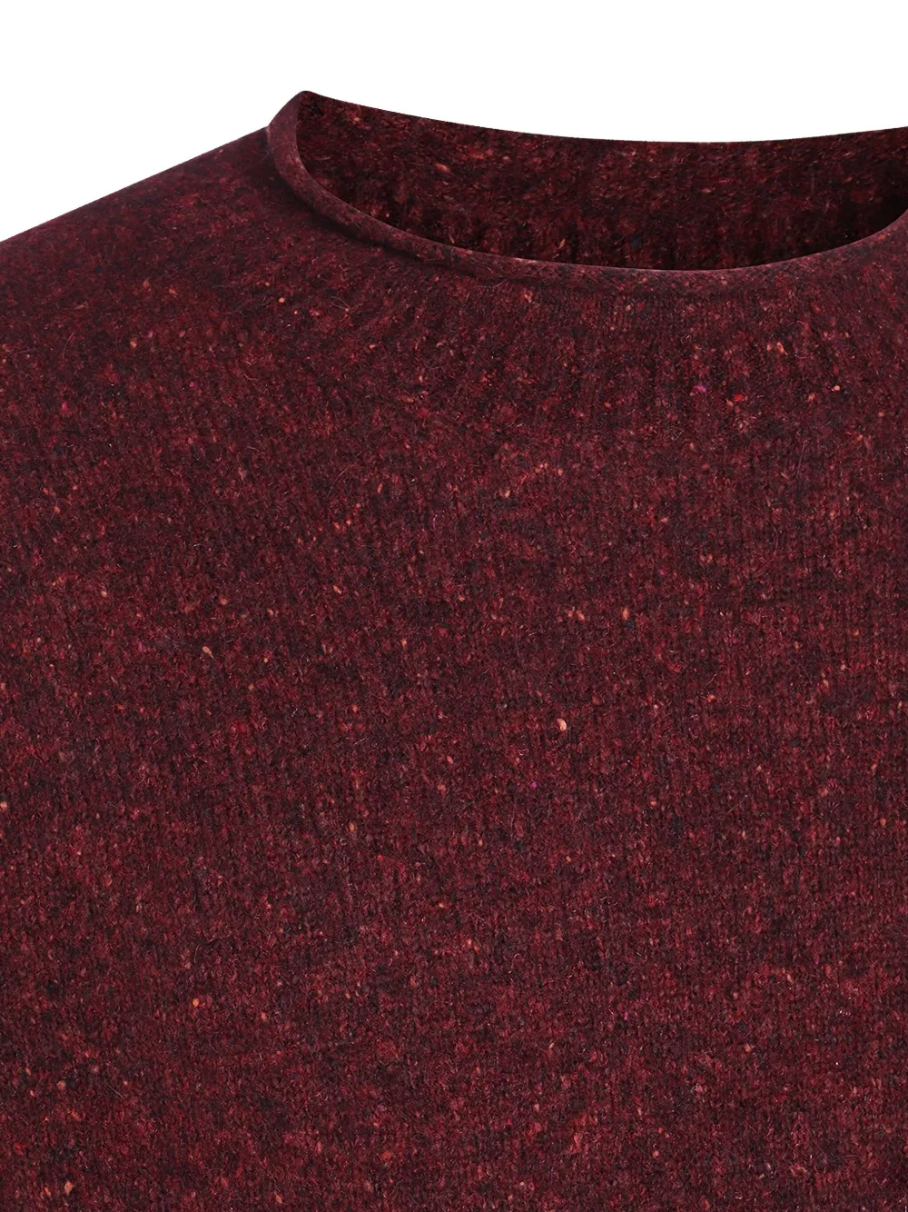 Brunello Cucinelli Gespikkelde trui met ronde hals Rood