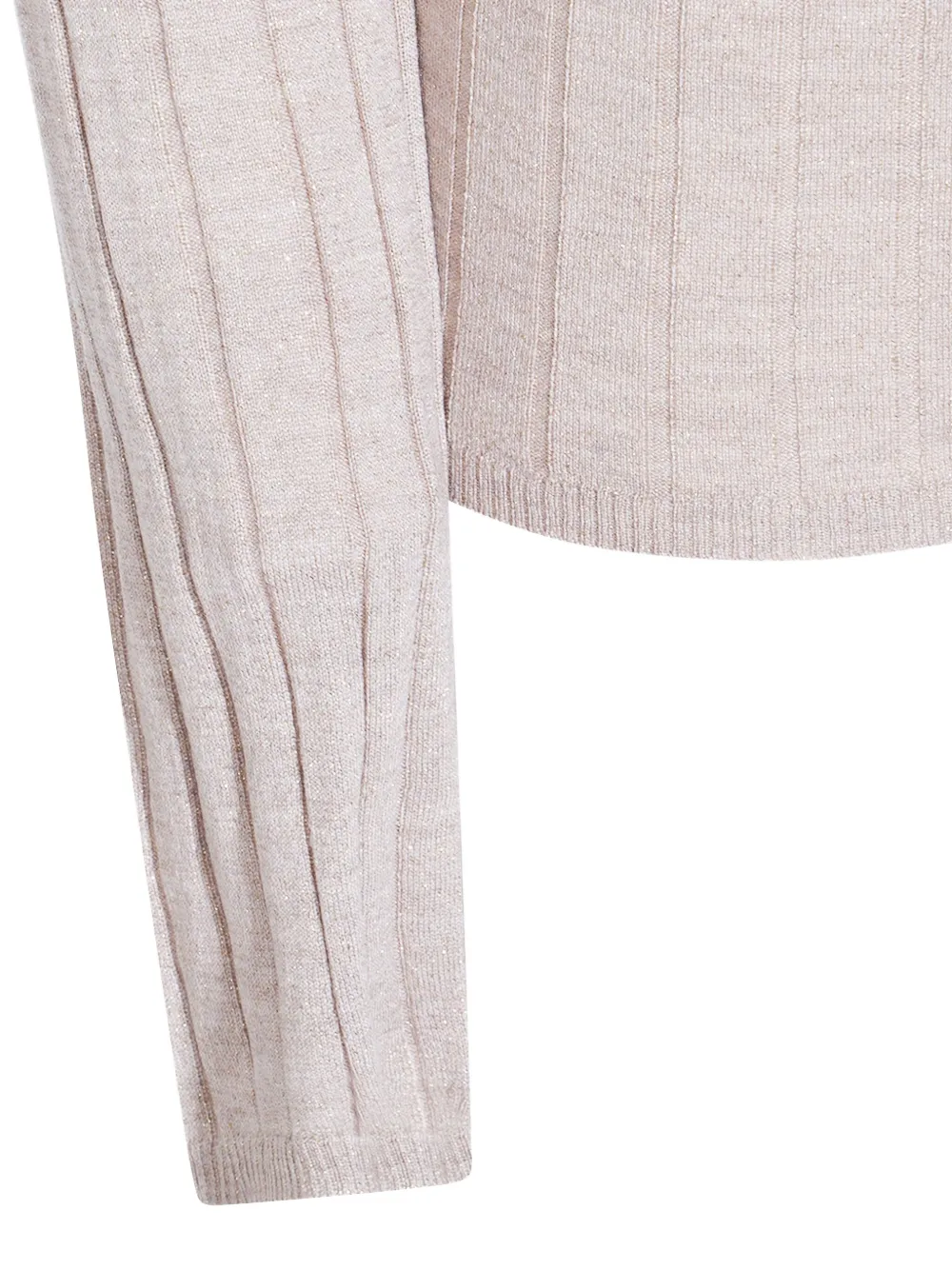 Brunello Cucinelli Geribbeld T-shirt Beige