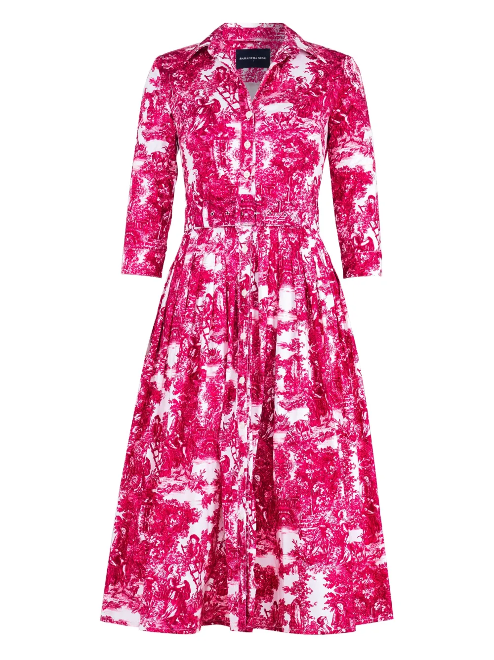 Samantha Sung Audrey midi-jurk met plooien Roze