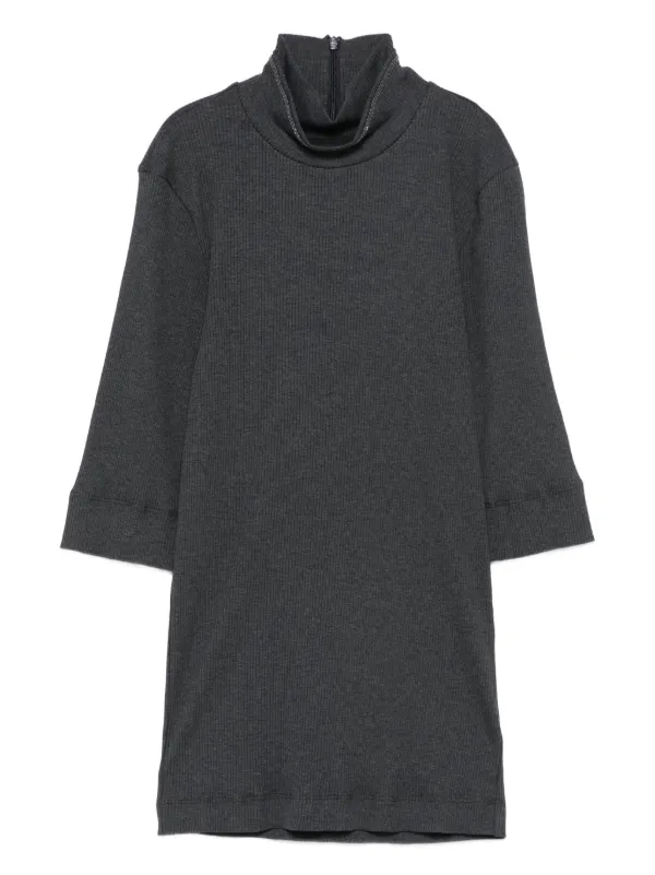 Brunello Cucinelli ハイネック リブトップ | グレー | FARFETCH JP