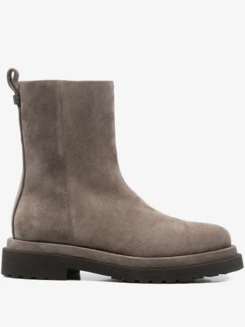 Brunello Cucinelli bottines en daim à fermeture zippée 30 mm