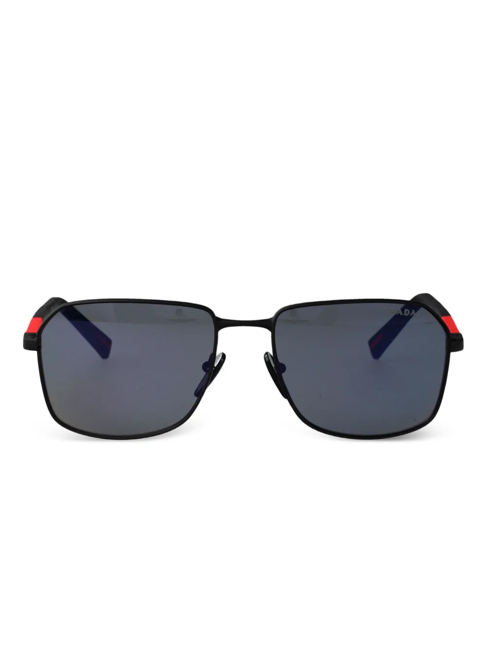 Prada Linea Rossa Zonnebril met piloten montuur Zwart